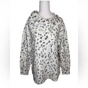 Vince Camuto Cream and Black Cowl Neck Sweater